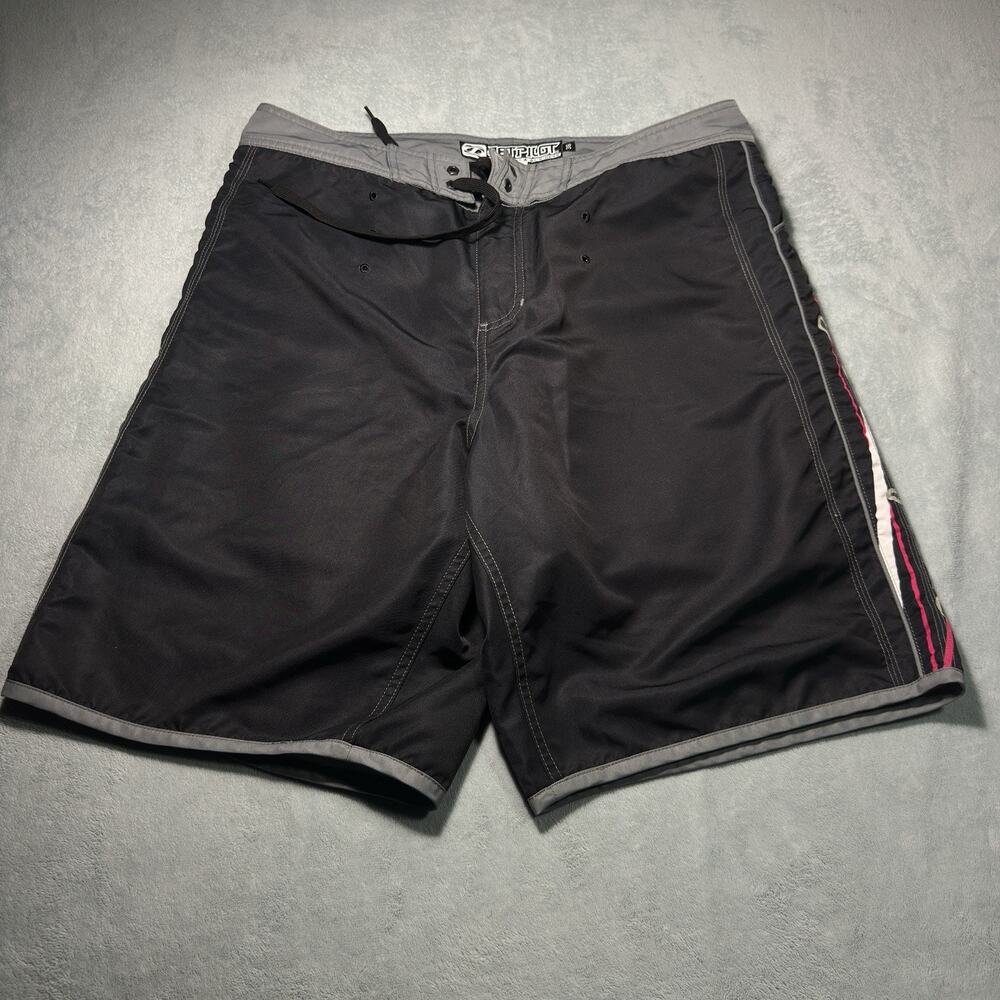 Y2k 2000s Jetpilot BMX Dirt Bike Rider lined Shorts Mens 36x10 AOP Trunks Gothic